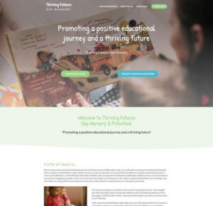 Thriving Futures Day Nursery website by Harris Digital Web Design