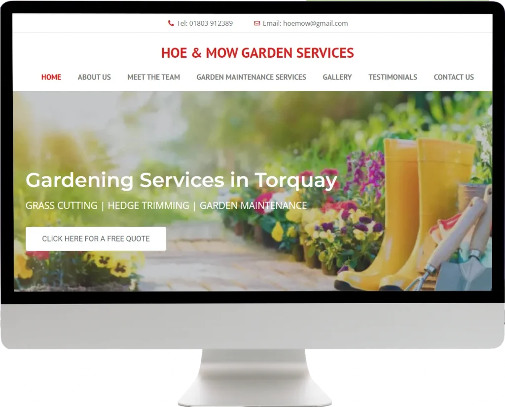 Website Design for gardeners and landscapers