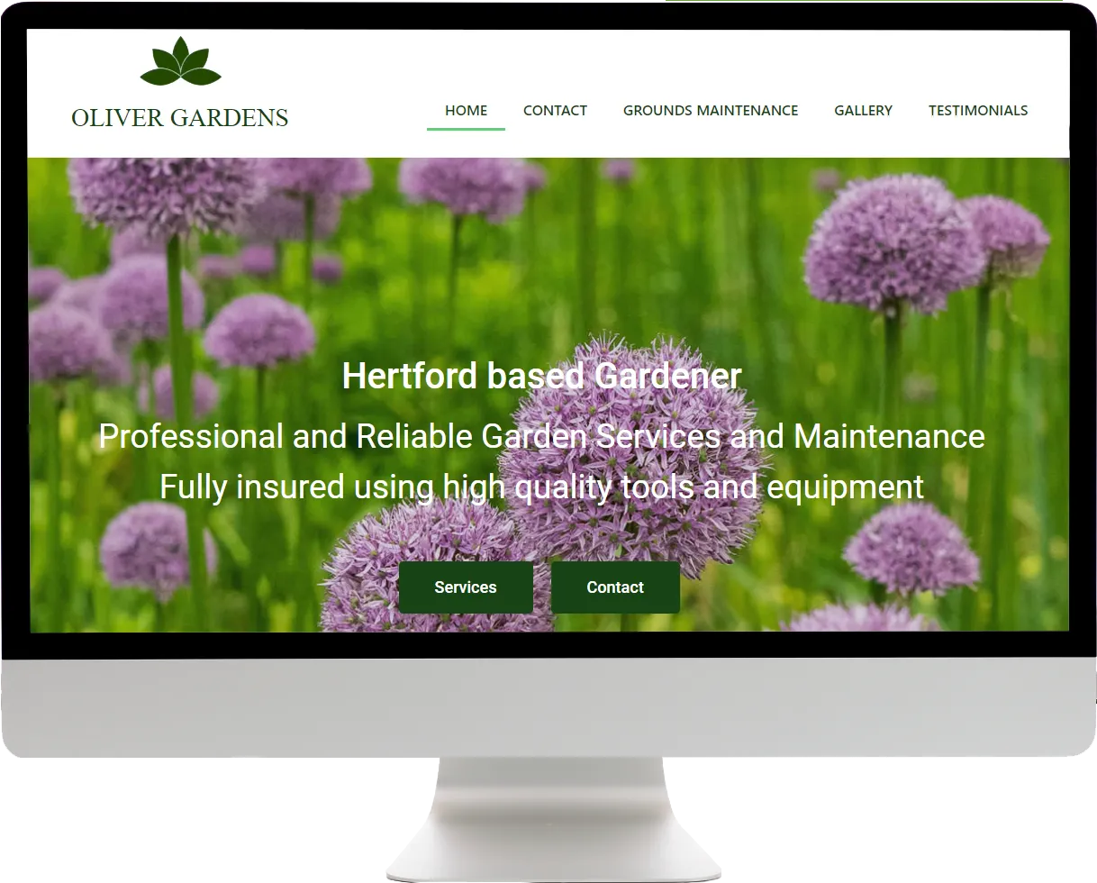 Website design for gardeners and maintenance companies